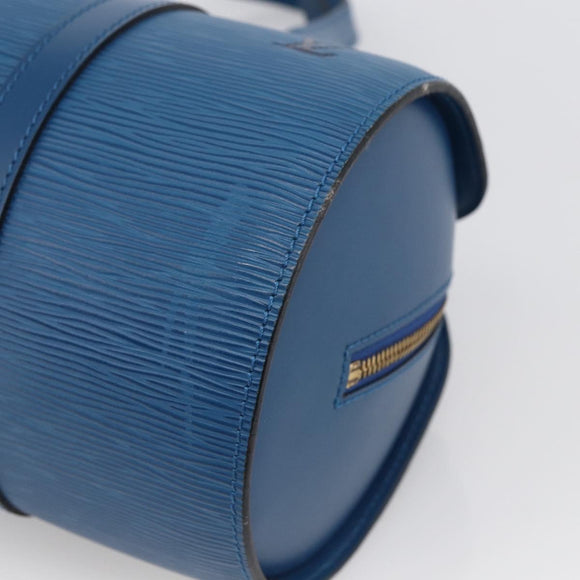 LOUIS VUITTON Epi Soufflot Hand Bag Blue M52225 LV Auth LNZ026