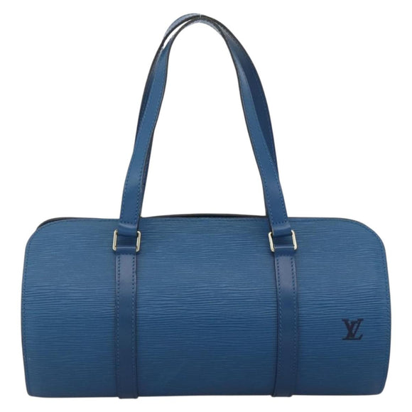 LOUIS VUITTON Epi Soufflot Hand Bag Blue M52225 LV Auth LNZ026