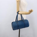 LOUIS VUITTON Epi Soufflot Hand Bag Blue M52225 LV Auth LNZ026-21