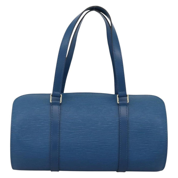 LOUIS VUITTON Epi Soufflot Hand Bag Blue M52225 LV Auth LNZ026