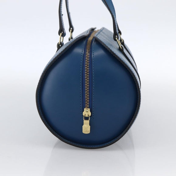 LOUIS VUITTON Epi Soufflot Hand Bag Blue M52225 LV Auth LNZ026