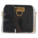 Salvatore Ferragamo Gancini Chain Bag plastic 2way Clear Gold Auth LNZ028-13