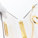 Salvatore Ferragamo Gancini Chain Bag plastic 2way Clear Gold Auth LNZ028-21