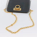 Salvatore Ferragamo Gancini Chain Bag plastic 2way Clear Gold Auth LNZ028-7