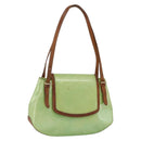 LOUIS VUITTON Vernis Biscayne Bay GM Shoulder Bag Peppermint M91285 Auth LNZ031-1