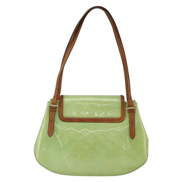 LOUIS VUITTON Vernis Biscayne Bay GM Shoulder Bag Peppermint M91285 Auth LNZ031