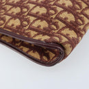 Christian Dior Trotter Canvas Shoulder Bag Red Gold Auth LNZ038-14