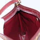 Christian Dior Trotter Canvas Shoulder Bag Red Gold Auth LNZ038-18