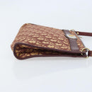 Christian Dior Trotter Canvas Shoulder Bag Red Gold Auth LNZ038-3