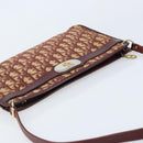 Christian Dior Trotter Canvas Shoulder Bag Red Gold Auth LNZ038-6