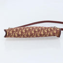 Christian Dior Trotter Canvas Shoulder Bag Red Gold Auth LNZ038-5