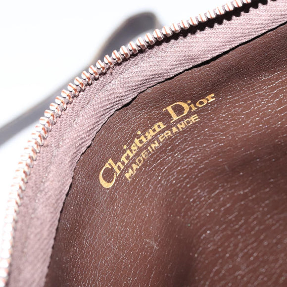 Christian Dior Trotter Canvas Shoulder Bag Beige Auth LNZ041