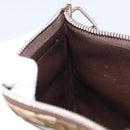 Christian Dior Trotter Canvas Shoulder Bag Beige Auth LNZ041-19