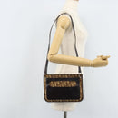 Christian Dior Trotter Canvas Shoulder Bag Beige Auth LNZ041-20