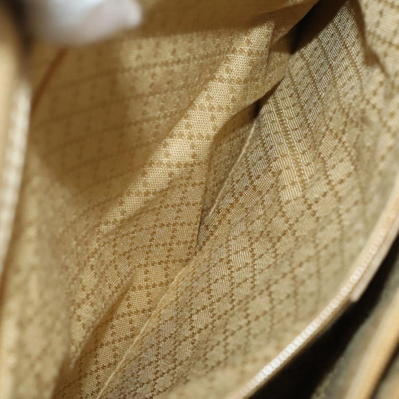 GUCCI Bamboo Hand Bag Suede 2way Beige Gold Auth LNZ043