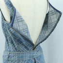 BURBERRY Nova Check One Piece Denim Blue Auth LNZ046V-11