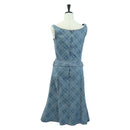 BURBERRY Nova Check One Piece Denim Blue Auth LNZ046V-2