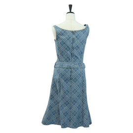 BURBERRY Nova Check One Piece Denim Blue Auth LNZ046V - 0