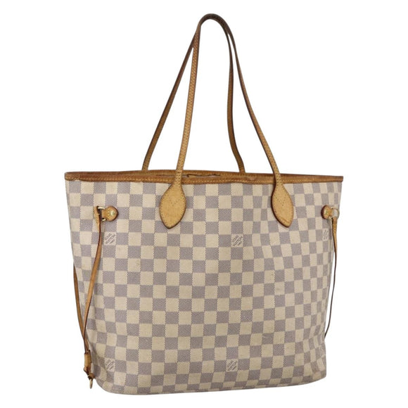 LOUIS VUITTON Damier Azur Neverfull MM Tote Bag N41605 LV Auth LNZ052