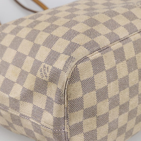 LOUIS VUITTON Damier Azur Neverfull MM Tote Bag N41605 LV Auth LNZ052