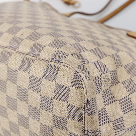 LOUIS VUITTON Damier Azur Neverfull MM Tote Bag N41605 LV Auth LNZ052