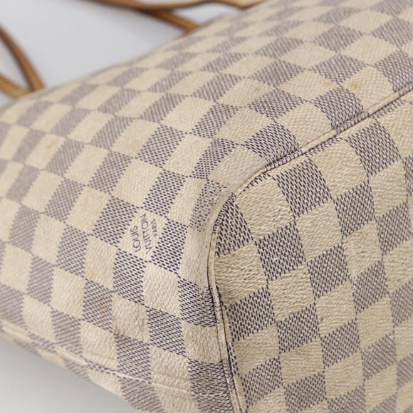 LOUIS VUITTON Damier Azur Neverfull MM Tote Bag N41605 LV Auth LNZ052