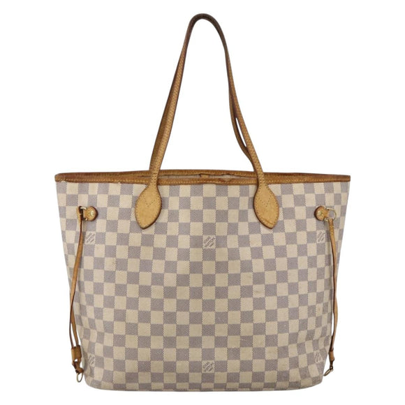 LOUIS VUITTON Damier Azur Neverfull MM Tote Bag N41605 LV Auth LNZ052