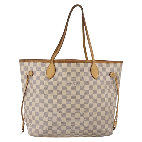 LOUIS VUITTON Damier Azur Neverfull MM Tote Bag N41605 LV Auth LNZ052