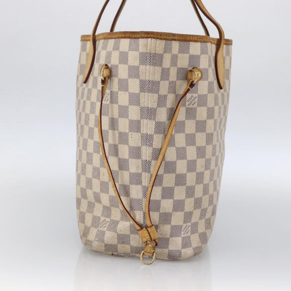 LOUIS VUITTON Damier Azur Neverfull MM Tote Bag N41605 LV Auth LNZ052