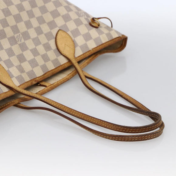 LOUIS VUITTON Damier Azur Neverfull MM Tote Bag N41605 LV Auth LNZ052