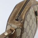 GUCCI GG Supreme Web Sherry Line Clutch Bag PVC Beige Gold 89 01 034 Auth LNZ056-9