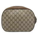 GUCCI GG Supreme Web Sherry Line Clutch Bag PVC Beige Gold 89 01 034 Auth LNZ056-2