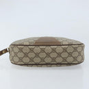 GUCCI GG Supreme Web Sherry Line Clutch Bag PVC Beige Gold 89 01 034 Auth LNZ056-6