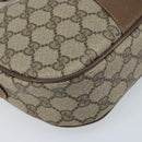 GUCCI GG Supreme Web Sherry Line Clutch Bag PVC Beige Gold 89 01 034 Auth LNZ056-14
