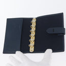 Christian Dior Trotter Canvas Day Planner Cover Navy Gold Auth LNZ057-9