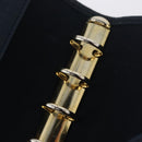 Christian Dior Trotter Canvas Day Planner Cover Navy Gold Auth LNZ057-10