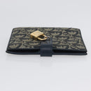Christian Dior Trotter Canvas Day Planner Cover Navy Gold Auth LNZ057-3