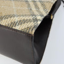 BURBERRY Nova Check Shoulder Bag Wool Beige Gold Auth LNZ061A-10