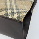 BURBERRY Nova Check Shoulder Bag Wool Beige Gold Auth LNZ061A-12