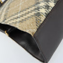 BURBERRY Nova Check Shoulder Bag Wool Beige Gold Auth LNZ061A-13