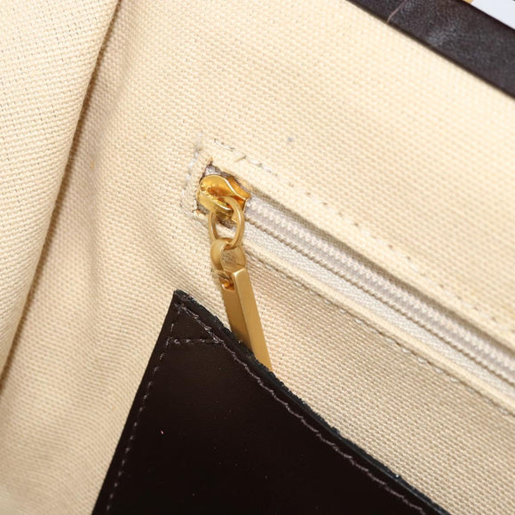 BURBERRY Nova Check Shoulder Bag Wool Beige Gold Auth LNZ061A