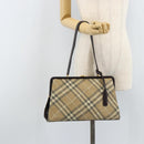 BURBERRY Nova Check Shoulder Bag Wool Beige Gold Auth LNZ061A-24