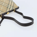 BURBERRY Nova Check Shoulder Bag Wool Beige Gold Auth LNZ061A-7