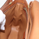 CELINE Macadam Canvas Shoulder Bag PVC Leather Brown Gold Auth LNZ062-19