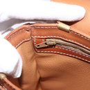 CELINE Macadam Canvas Shoulder Bag PVC Leather Brown Gold Auth LNZ062-20