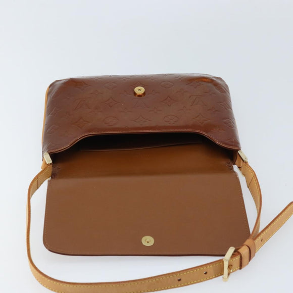 LOUIS VUITTON Monogram Vernis Thompson Street Bag Bronze M91124 LV Auth LNZ063