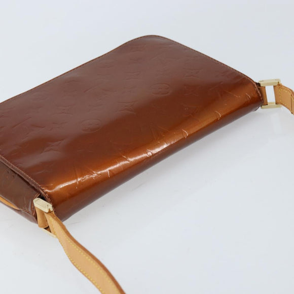 LOUIS VUITTON Monogram Vernis Thompson Street Bag Bronze M91124 LV Auth LNZ063