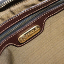 FENDI Zucca Canvas Shoulder Bag Brown Black Auth LNZ068-19