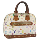 LOUIS VUITTON Monogram Multicolor Alma Hand Bag White M92647 LV Auth LNZ070-1