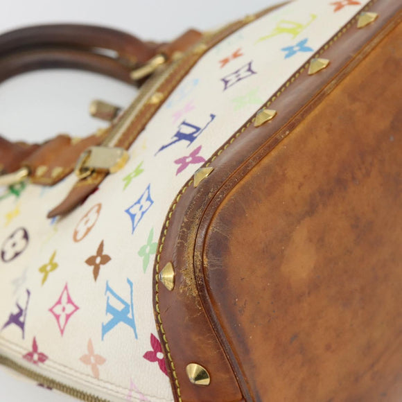 LOUIS VUITTON Monogram Multicolor Alma Hand Bag White M92647 LV Auth LNZ070
